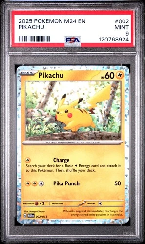 2025 POKEMON M24 EN-MCDONALD'S COLLECTION 002 PIKACHU PSA 9