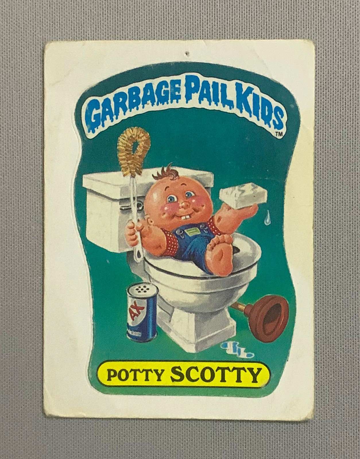 1985 Topps Garbage Pail Kids Series 1: Potty Scotty #14a