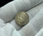1863  INDIAN CENT AU DETAILS GRAFFITI BETTER DATE P233