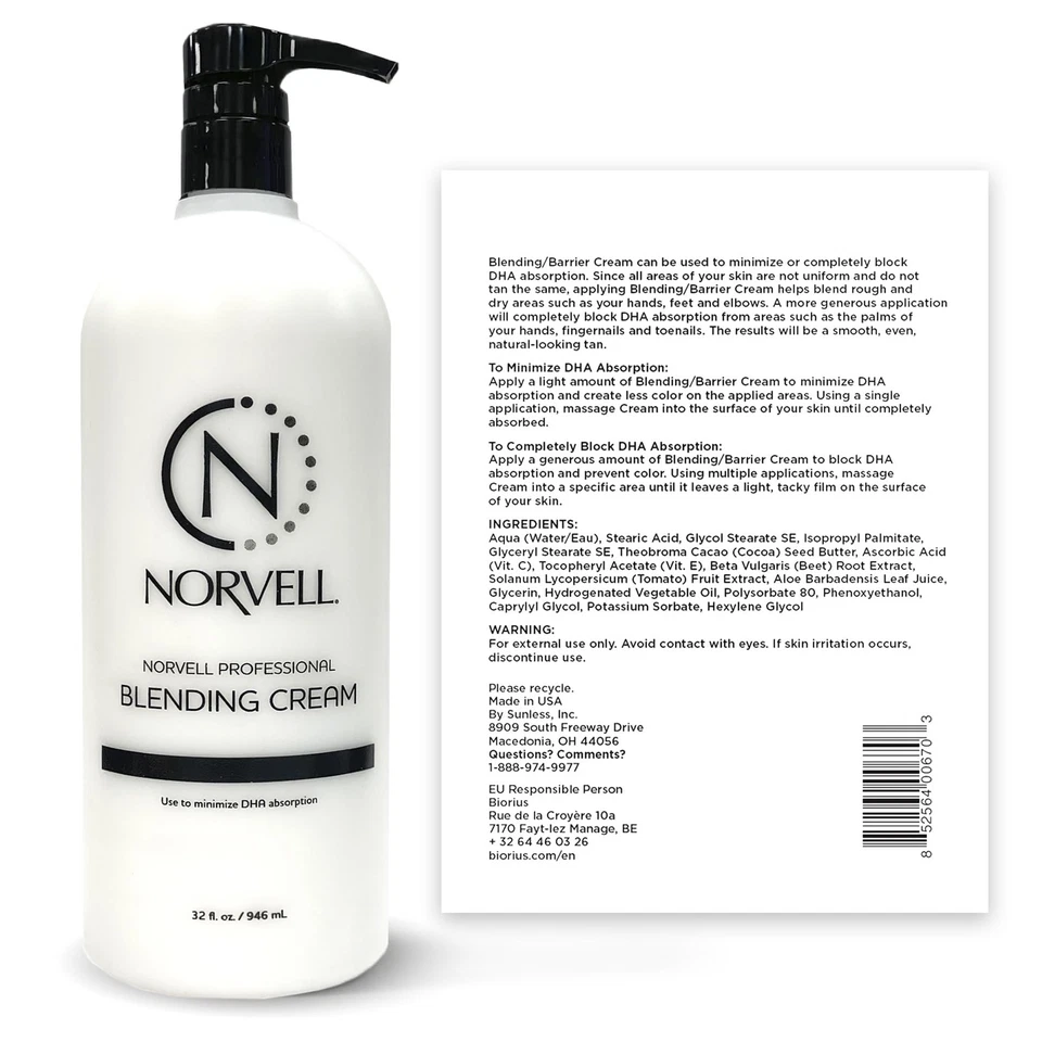 Norvell Pro Blending DHA Barrier Cream 32 fl oz – Professional Pre Tan Ski - Image 2 of 4
