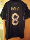 Autographed/Signed Ricardo Kaka Real Madrid Black Soccer Futbol Jersey BAS COA