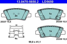 BREMSBELAGSATZ  FÜR SPORTAGE IV (QL, QLE), TUCSON (TL, TLE) - ATE 13.0470-5650.2