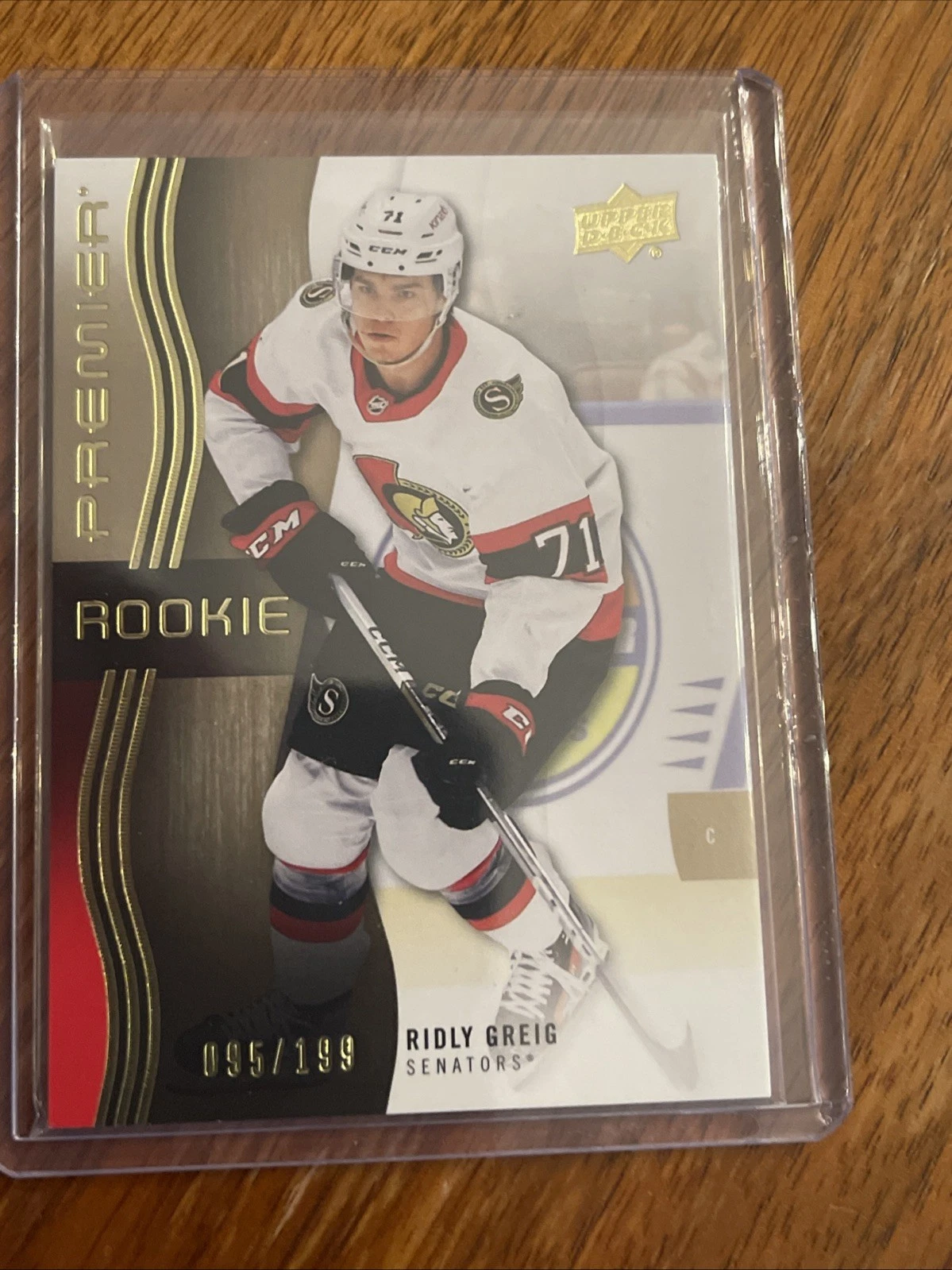 2023-24 Upper Deck Premier Ridly Greig Bronze Rookie RC 95/199