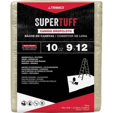 Trimaco SuperTuff 10 Oz. 9 Ft. x 12 Ft. Extra Heavyweight Canvas Drop Cloth Pack