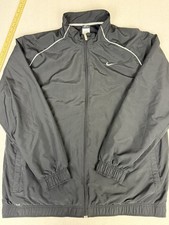 MEN NIKE DRI-FIT SOFT SHELL FULL ZIP ACTIVEWEAR MESH LINED TRACK JACKET BLACK 2X