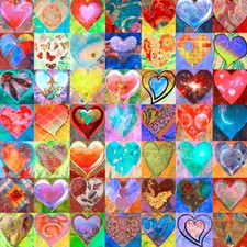 Wooden Jigsaw Puzzles For Adults - Hearts 59 Piece Mini Wooden Jigsaw Puzzle