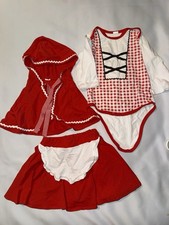 Little Red Riding Hood Toddler Halloween Costume Cape Skirt One Piece 18-24 M