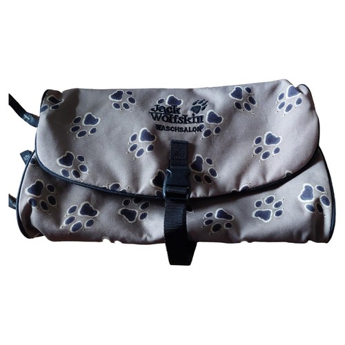 Jack Wolfskin Kosmetiktasche Waschtasche Beige Damen Outdoor Logo Print