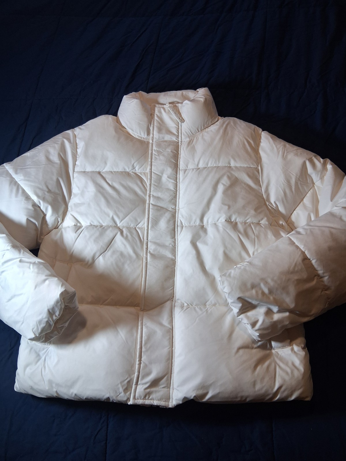 Fabletics Puffer Jacket Size S White Athleisure W… - image 1