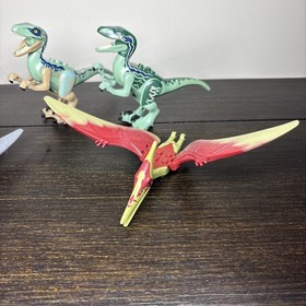 LEGO Mini Figures Jurassic Park World Dinosaur Lot Of 6 Velociraptor Raptor B