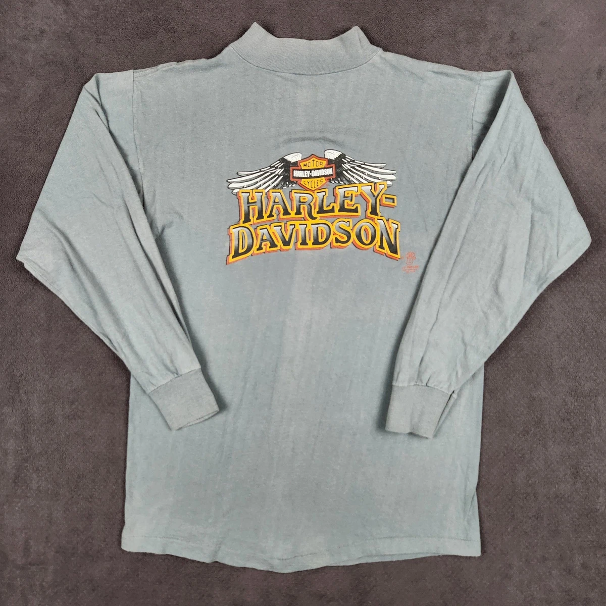 Harley-Davidson Long Sleeve 1980s Vintage T-Shirts for Men for