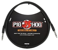 Pig Hog PTRS03 High Performance 1/4" TRS Instrument Cable, 3 Feet 3 ft