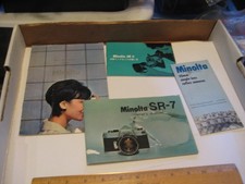Vintage Minolta SR-7 Camera Manual and Sales Brochures