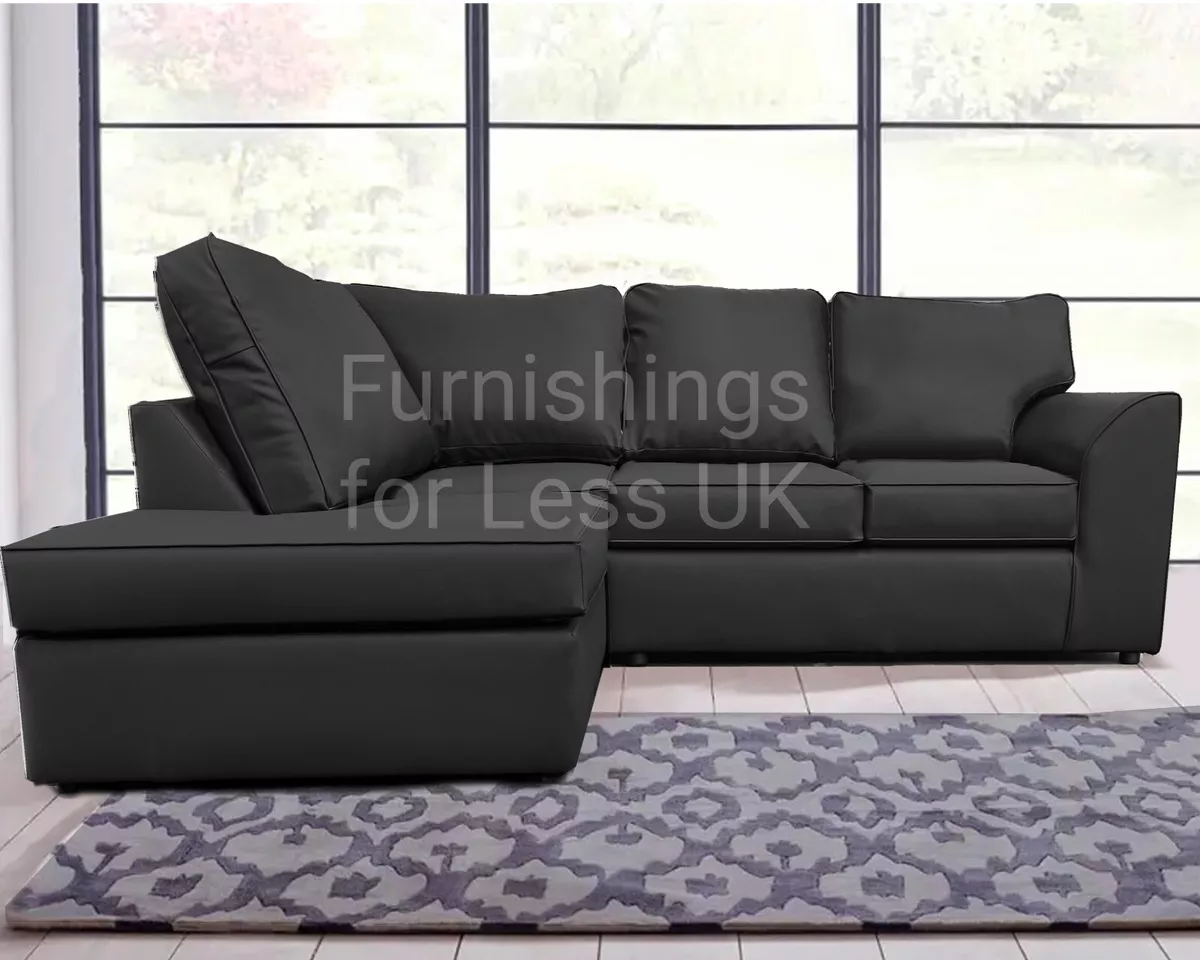 Leather Corner Sofa Brown Black Or Grey