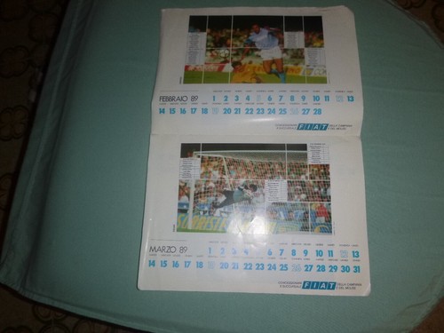 CALCIO CALENDARIO NAPOLI 1989-90 E CARTOLINA SQUADRA SCHIERATA - Picture 4 of 12