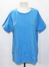 BLAIR S/S Center Seam Knit Top, Size M, Azure Blue, NEW!!