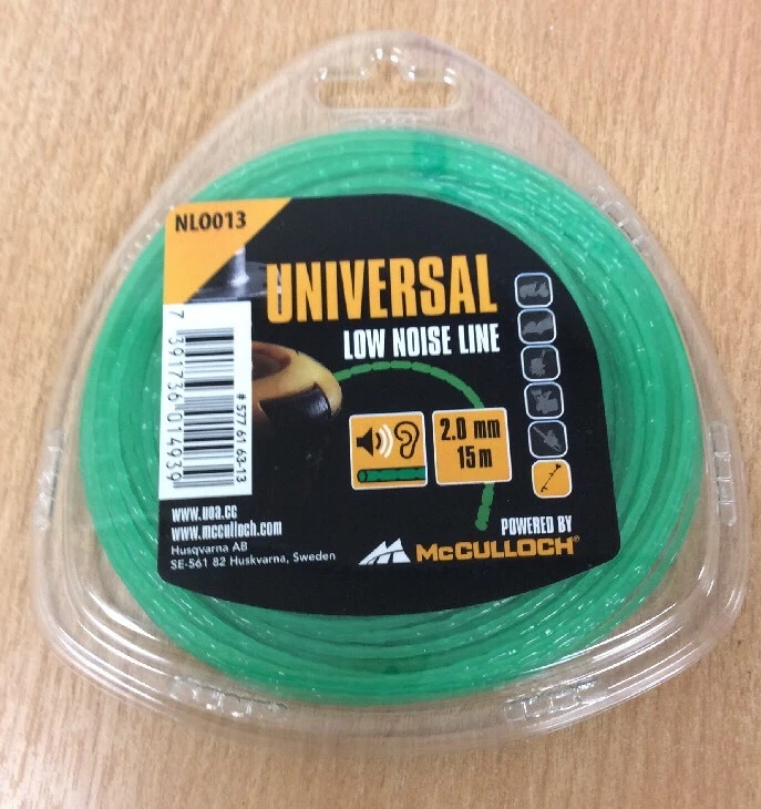 MCCULLOCH UNIVERSAL LOW NOISE STRIMMER TRIMMER LINE 2mm x 15m NLO013 577616313