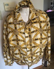 Fu Da Silk Jacket Shanghai New York Bomber Jacket Nwt Medium Vintage Gold Braid