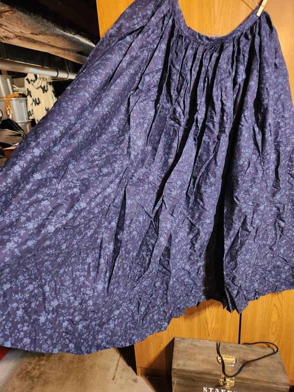 New Period Correct Blue Skirt for Civil War living history. Sizes in description