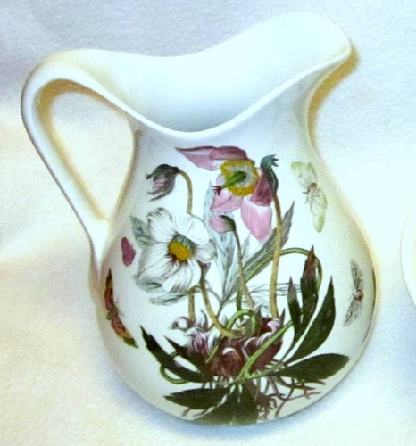 PORTMEIRION BOTANIC GARDEN LG EWER PITCHER & BASIN BOWL CHRISTMAS ROSE NEW W TAG - Picture 5 of 16