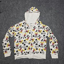 Disney Mickey Mouse Kids 11-13 Large Long Sleeve Hooded Full Zip Sweatshirt