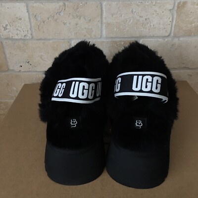 UGG Funkette ブラック サンダル 100% UGG Women's Shoes Funkette Slippers High Platform Sandal