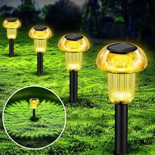 4 Pack Solar Garden Lights Outdoor Landscape LED Light Pathway Yard Waterproof 