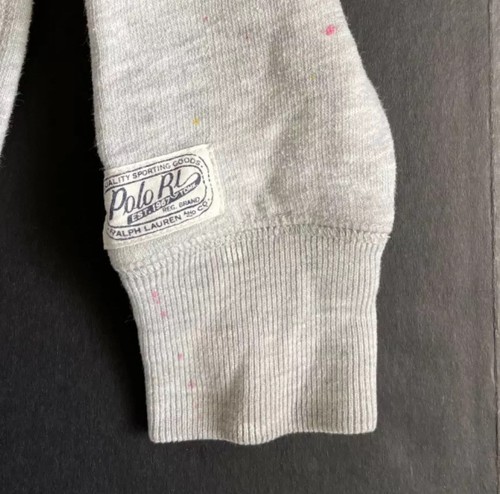Polo Ralph Lauren Girls Kids Grey Paint Splattered Sweater Fleece Sweatshirt S 7 - Picture 2 of 8