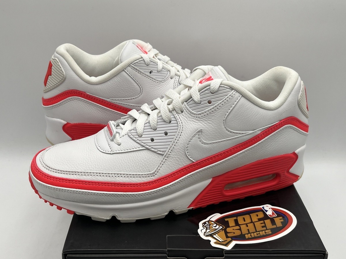 人気話題!Nike Air Max 90 Undefeated White Solar Red New Nike Air Max 90 Undefeated White Solar Red 2019 Size 11