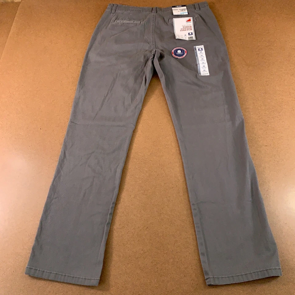 IZOD 男孩 20 码哈士奇灰色平底弹力休闲裤全新带标签 — 第 4/4 张图片