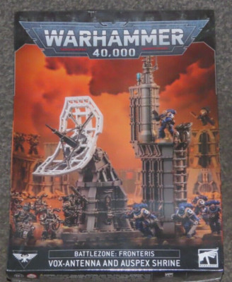 Warhammer 40K VOX-Antenne und Auspex Shrine Scenery Battlezone Fronteris Neu NIB