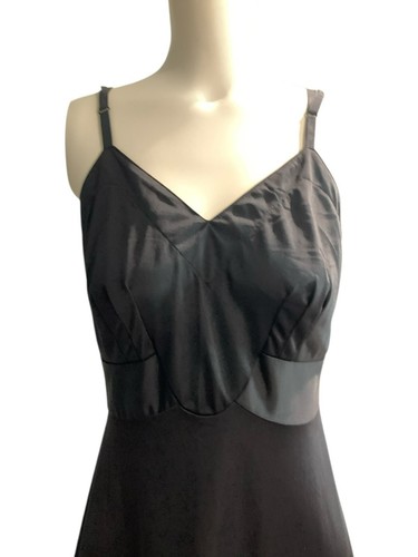 Vintage 50s 60s Munsingwear Black Full Slip Dress Size 34 ALL NYLON - Picture 3 of 7
