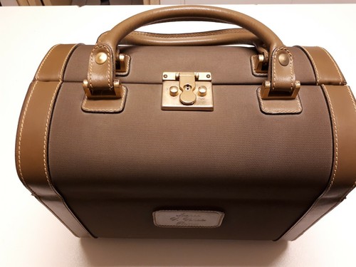 BEAUTY CASE da viaggio VALIGIA BORSE Made in Italy Vintage in PELLE E STOFFA  | eBay