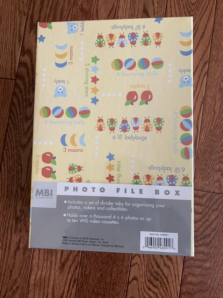 Caja de archivos de fotos MBI almacenamiento para fotos/cassette VHS nueva y sellada Foto 4 de 4