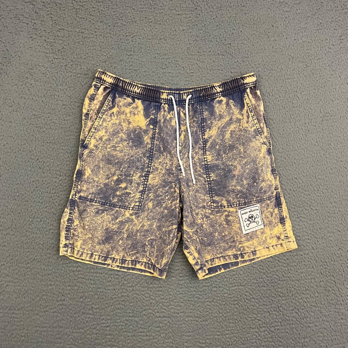 Vintage Billabong Bad Billys Shorts Mens Size 32 Yellow Acid