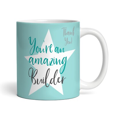 Geschenk für Baumeister Foto Stern Kaffee Tee Tasse personalisiert Tasse