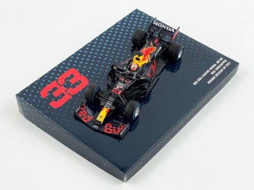 Red Bull F1 RB16B Max Verstappen Belgium SPA 2021 World Champion 1:43 MINICHAMPS - Picture 6 of 11