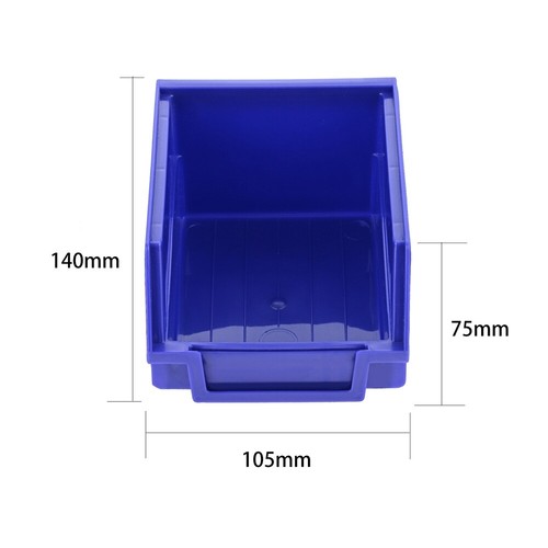 Stackable Storage Bin ABS 3 Size Lightweight Portable Box Garage Unit Reusable - Picture 31 of 45