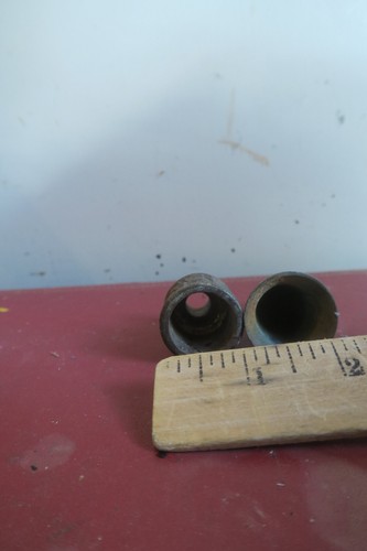 2 assorted brass Candle lamp candlestick candelabra cup part Vintage threaded - Picture 4 of 7