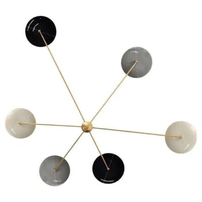 Italian Brass Spider Ceiling or Wall Light Modern Style 6 Arms Light Decor Lamp