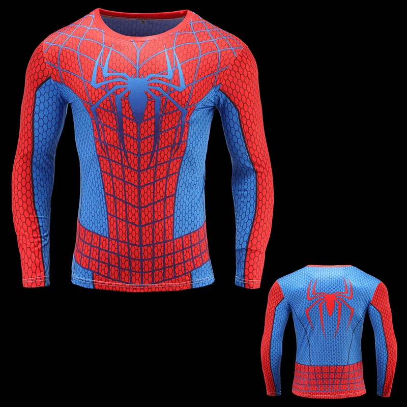 Herren Spiderman Kompression TOP Fitnessstudio Superheld Avengers Marvel Muskel - Bild 1 von 1