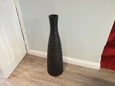Large Floor Standing Vase 91 Cm Terracotta Ornament Charcoal Ebay