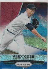 2015 Panini Prizm Alex Cobb Red White Blue MOJO Prizm #21 Tampa Bay Devil Rays