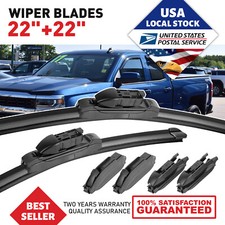 OEM Windshield Wiper Blades J-hook Quality 22" & 22" Inch Bracketless Frameless