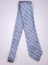 Geoffrey Beene Mens Formal Necktie 60"Lx3.25"W Silver/Blue Neck Tie