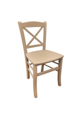 Sedia in Legno Croce colore Tortora