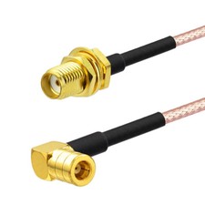 SMA Bulkhead Female to SMB Male right angle pigtail RF Coaxial Cable RG316 10cm