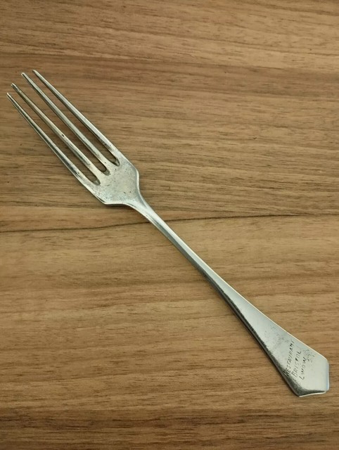 Silver-Plated Fork, Bristol Restaurant Lviv, 1920s-30s, Wojsko Polskie (sold)