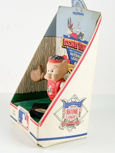 Vintage 1990 Applause Looney Tunes HOUSTON ASTROS MLB Baseball Porky Pig Figure - 第 7/12 張圖片