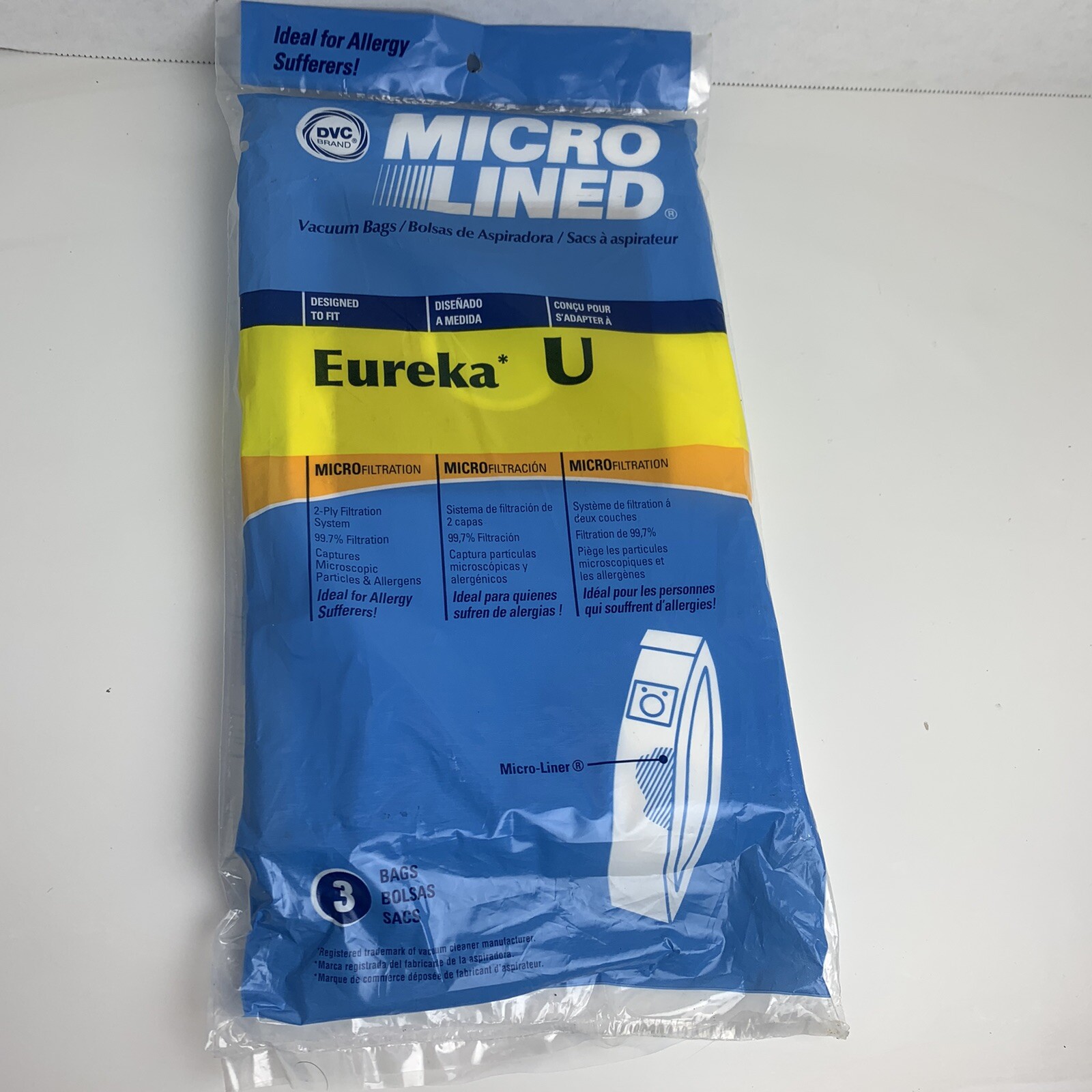 3 Eureka U Upright Vacuum Bags Made by DVC in the USA eBay
